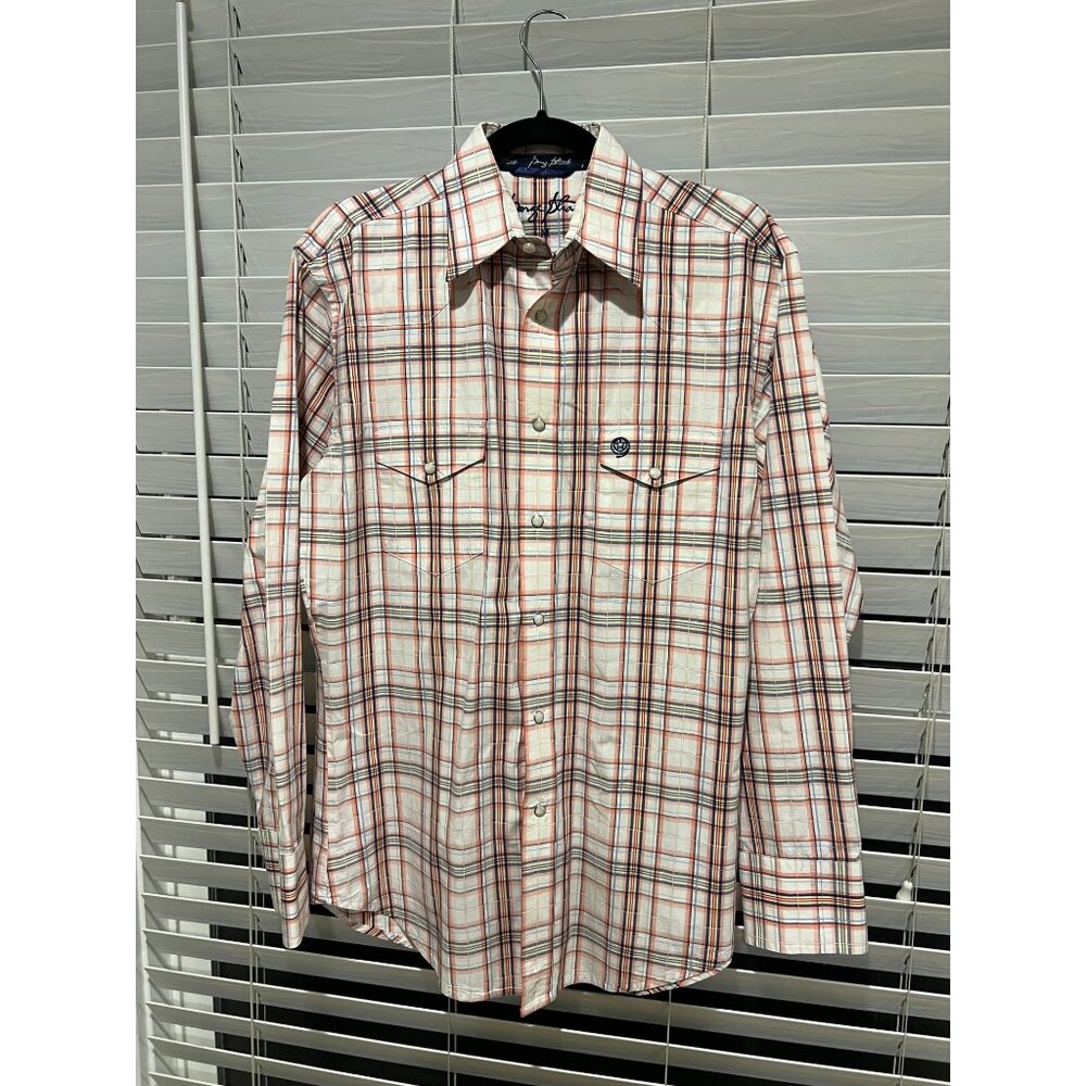 George Strait Western Pearl Snap Long Sleeve Button Up Shirt‎ - Size M